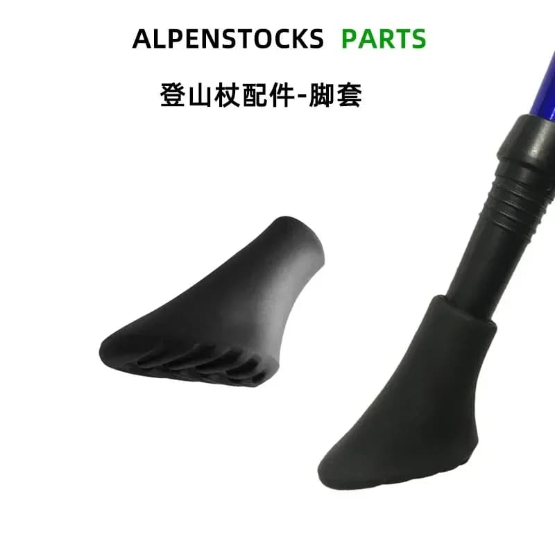 2Pcs Trekking Pole Nordic Walk Stick Cane Outdoor Camp Hike Protector Cap Tip Rubber For Sale