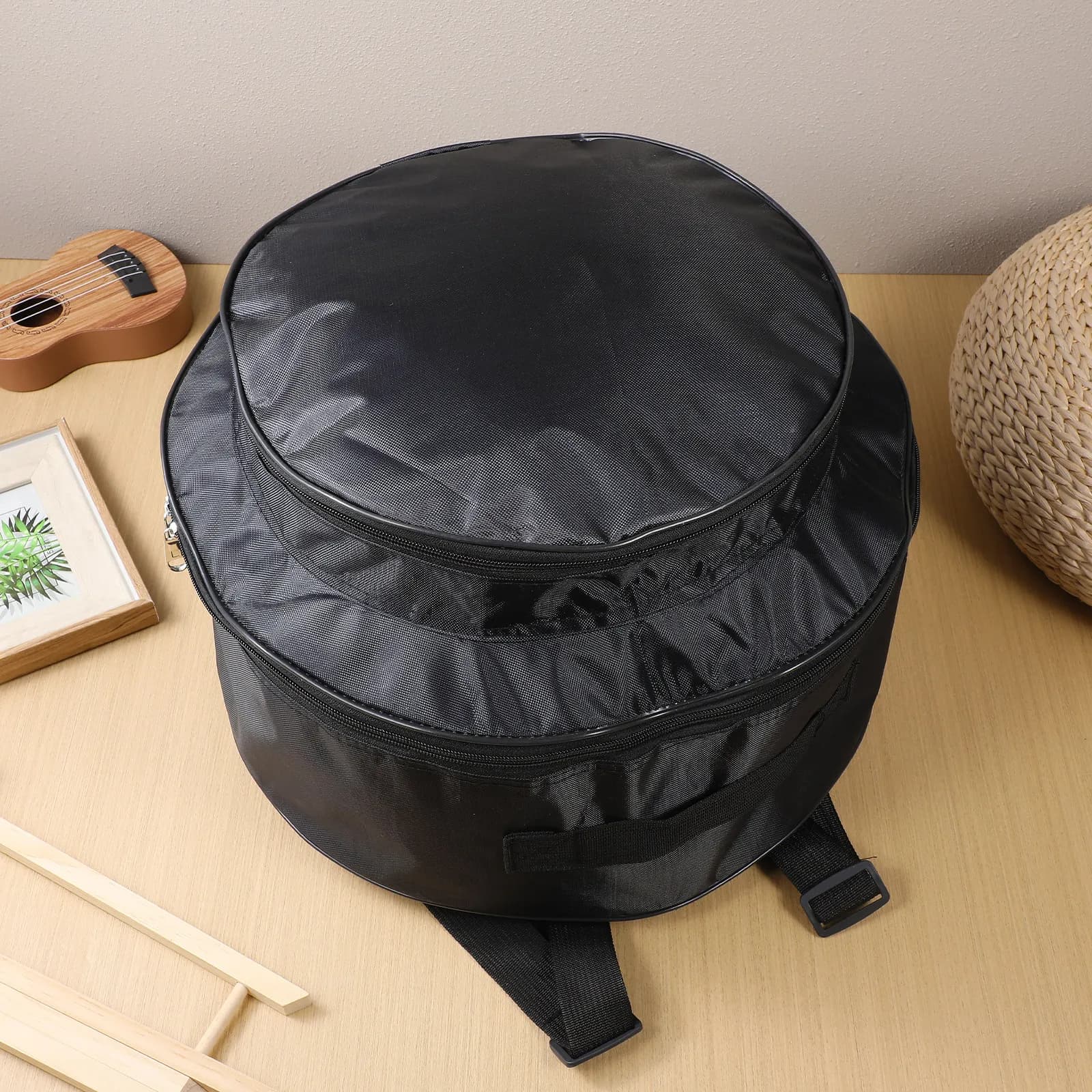 Premium Oxford Cloth Snare Drum Bag Padded Protection Storage Pouch with Heavy-Duty Handle Portable Lightweight Drum Carry Case