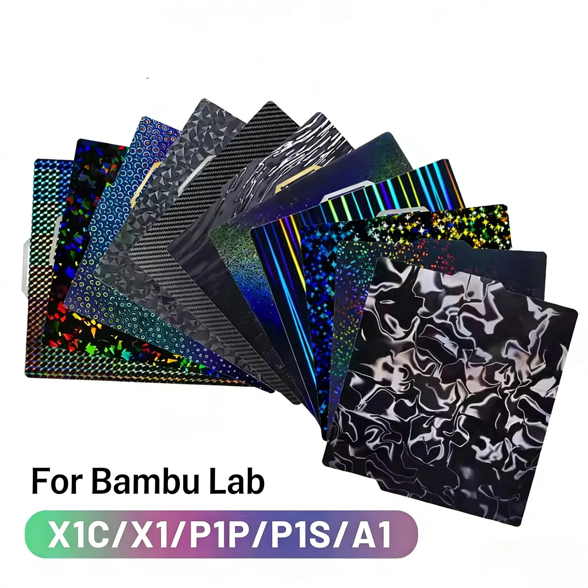 Lastra in Acciaio a Molla PEI da 257mm per Stampante 3D - Superficie di Stampa PEI/PEY Bifacciale per Bambu Lab X1C P1P P1S