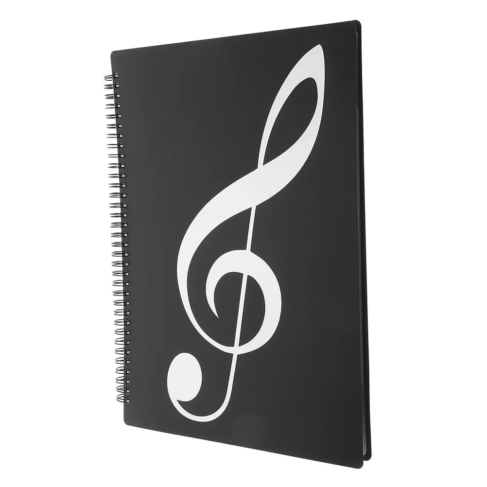 Cartella Portadocumenti A4 Trasparente per Spartiti Musicali, Organizzatore da Scrivania per Ufficio, Scuola, Casa, Conservazione Portatile di Fogli di Nota Musicale per Pianoforte