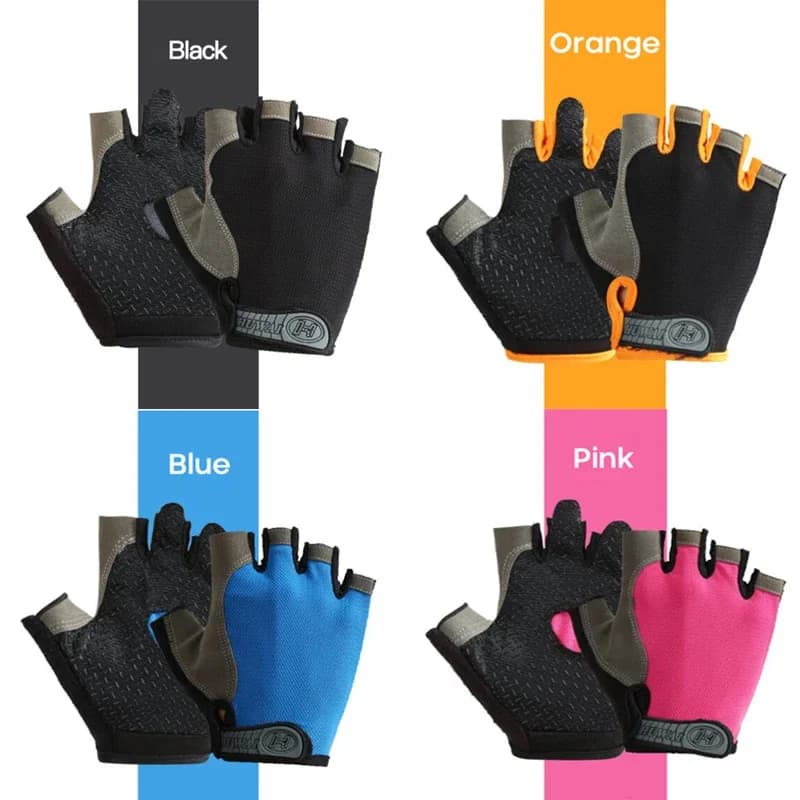 Cycling Gloves half fingers Sports Bike Gloves Gym Anti-slip Breathable without fingers Bike equipment unisex tactics