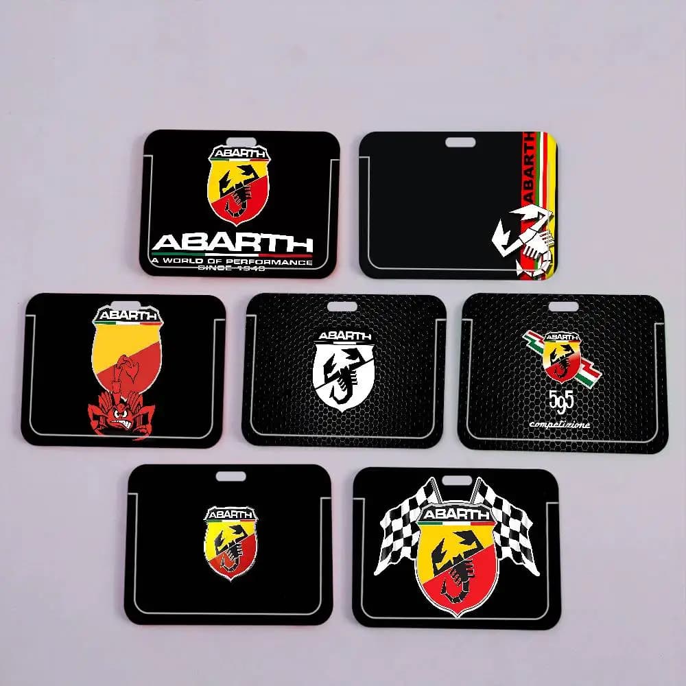Porta Badge A-AbarthS-S con Cordino, Porta Carte di Credito per Bambini, Porta Tessere con Laccetto da Collo, Porta Carte d'Accesso, Regalo per Credenziali