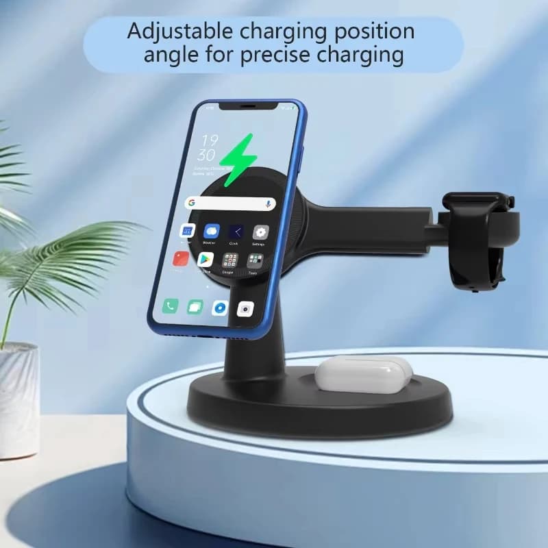 Blazing-Fast 3-in-1 Wireless Charging Station for Phone Watch And Earbuds - Efficient Charging without the Hassle