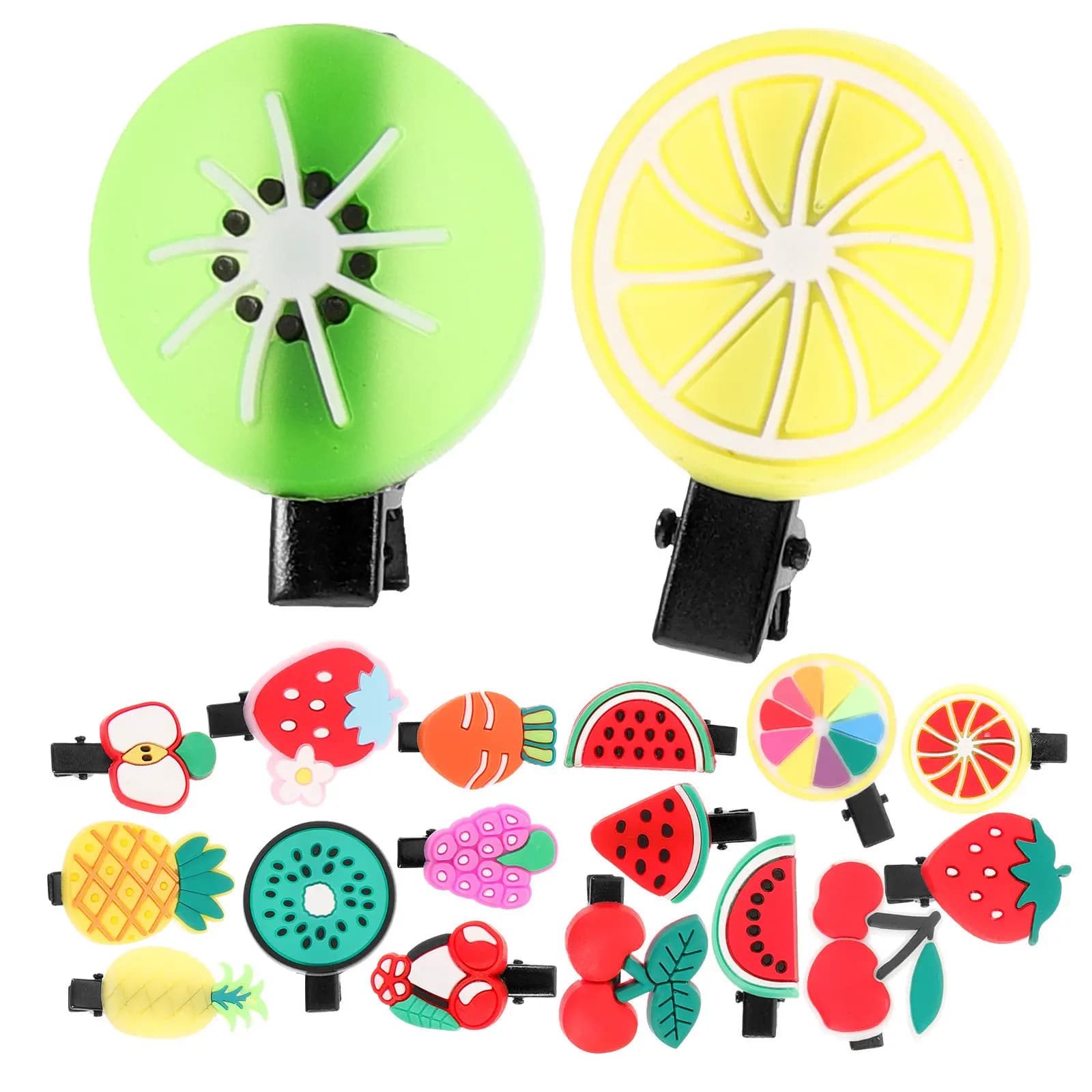 2Set Cute Fruit Hair Clip Unique Stylish Hair Accessories for Women and Fashion Barrettes Daily Wear Gift Idea
