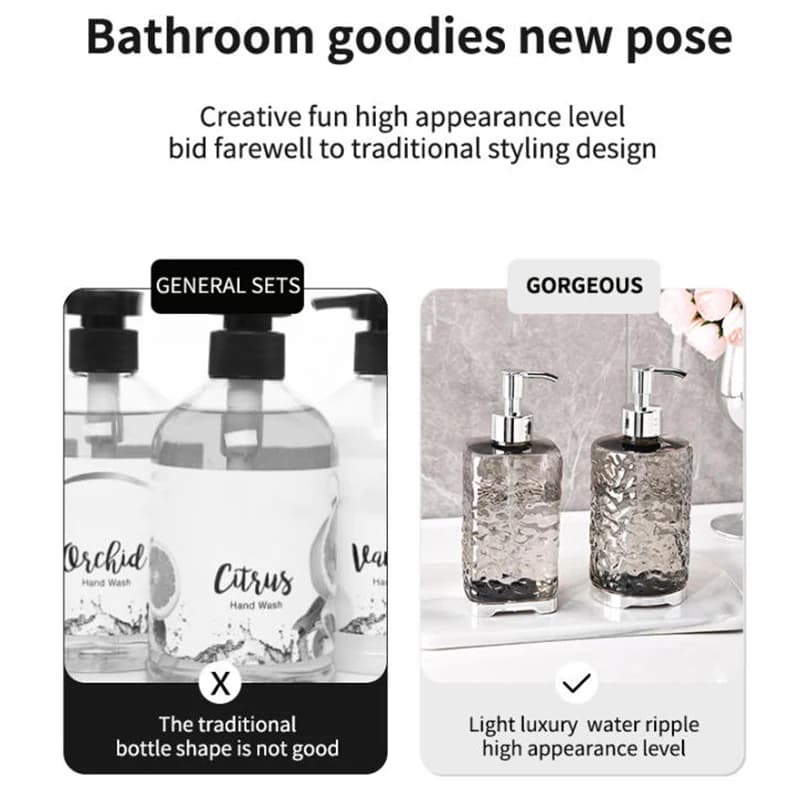 Dispenser di sapone per liquidi Bagno Ricarica vuota Subbottiglia Detersivo Cucina Tipo di pressa Disinfettanti per le mani Gel doccia Bottiglia di shampoo