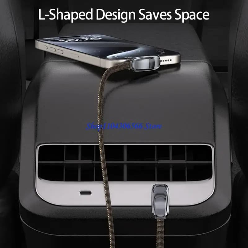 02DD Premium 240W L Styles Charging Cable USB C Charging Cord With Intelligent Protections