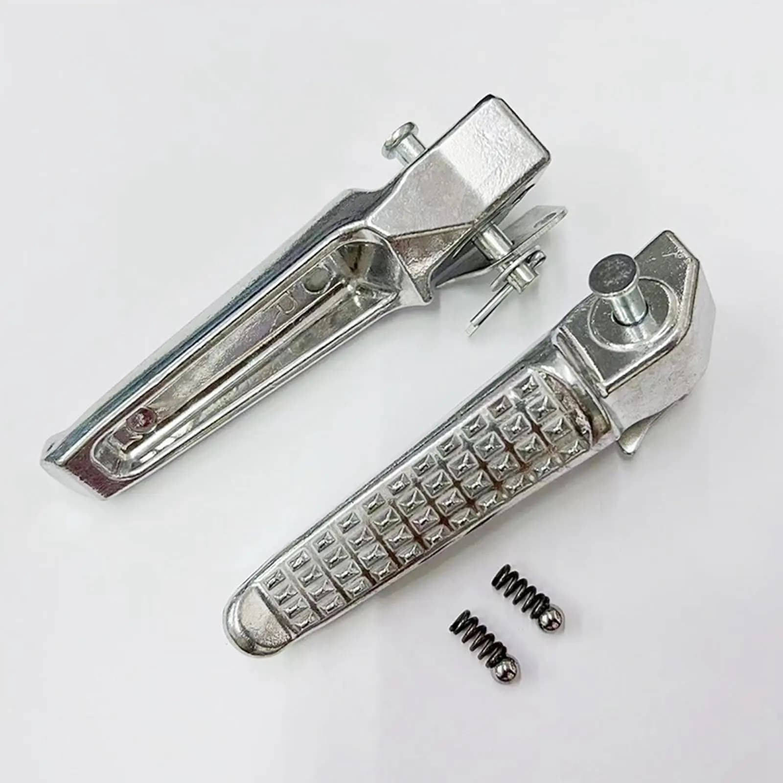 Pedane Posteriori Universali per Moto in Acciaio Inox, Set Pedali Regolabili per Passeggero, Multi-Peg per Motociclette