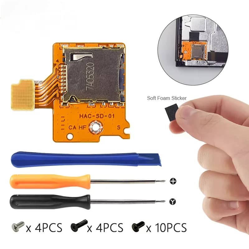 Scheda presa di ricambio per slot per schede Micro-SD TF per console di gioco Switch - Parte di riparazione per lettore di schede ad alta compatibilità