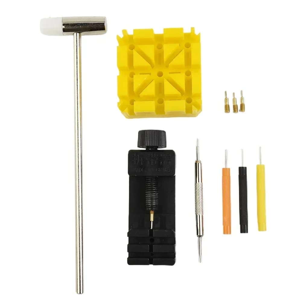 11pcs Watch Repair Tool Set Watch Link Band Slit Strap Bracelet Chain Pin Remover Adjuster Tool Kit For Watch Band Adjust Links