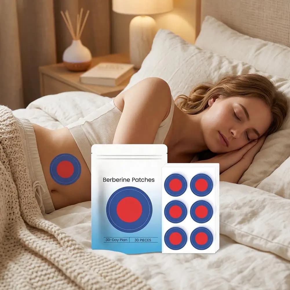 30-Day Supply Berberine Metabolic Regulation Patches Herbal Transdermal Weight Control Stickers Continuous Nutrient Release