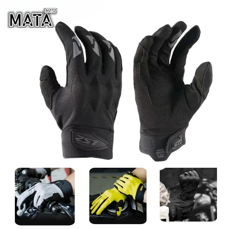 Guanti da Moto Traspiranti, Protezione Anticaduta, Guanti G031 M-2XL per Tutte le Stagioni AB