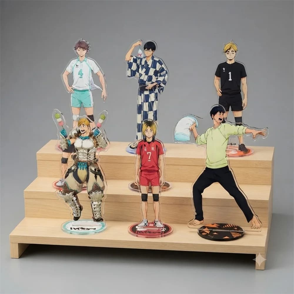 15CM Anime Volleyball Acrylic Keychain Stand Model Ornament Accessories Goods Christmas Gifts