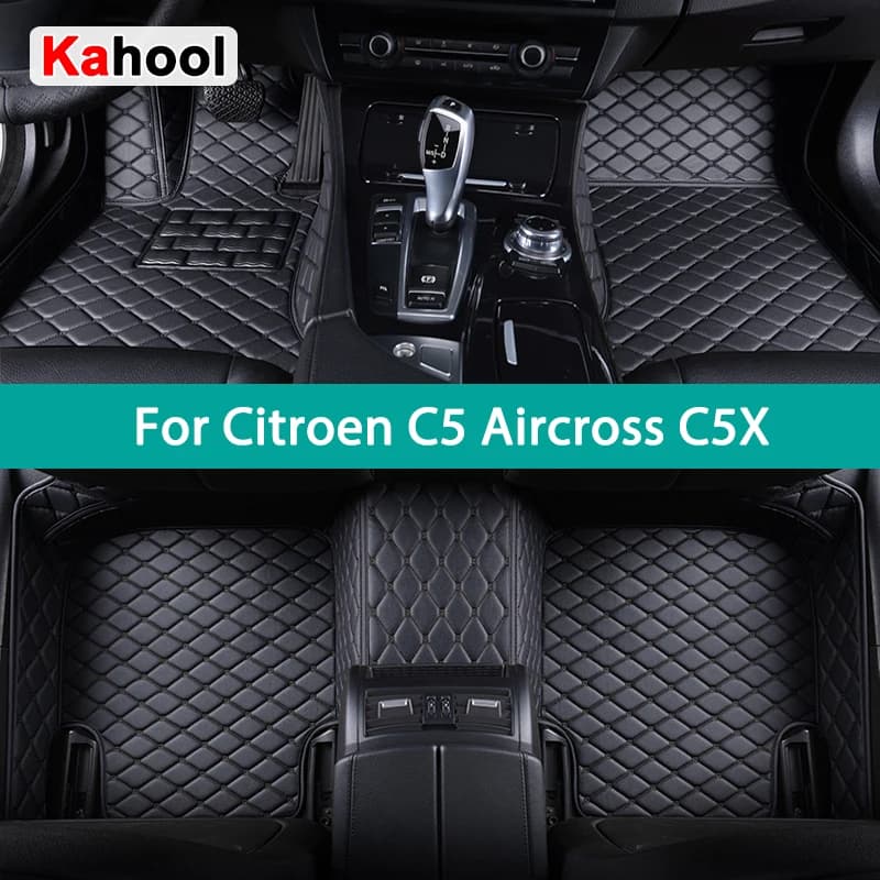 KAHOOL Tappetini per auto personalizzati per Citroen C5 Aircross C5X Tappeti per auto Accessori per piedi Coche