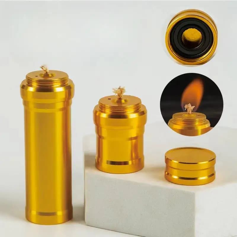 Mini lampada a alcol in lega di alluminio con stoppino, fornello portatile, stufa, strumento di riscaldamento per campeggio, escursionismo e sopravvivenza all'aperto