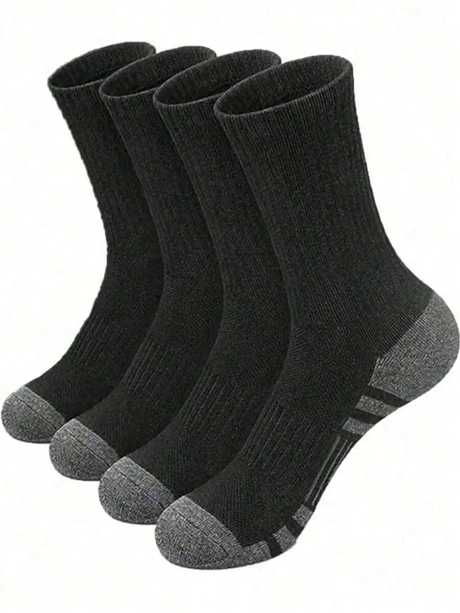 Sports socks for black men, breathable and comfortable, for running, tennis and daily use.