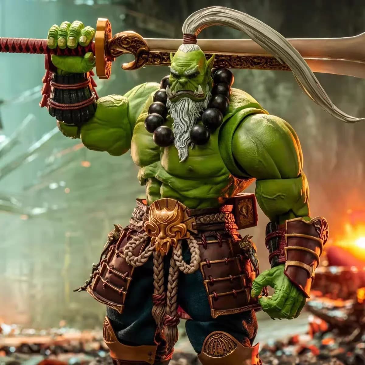 Statua da Collezione Master Swordmaster 1/10 - Guerriero Orco Guardia da World of Warcraft, Modellini e Decorazioni Anime