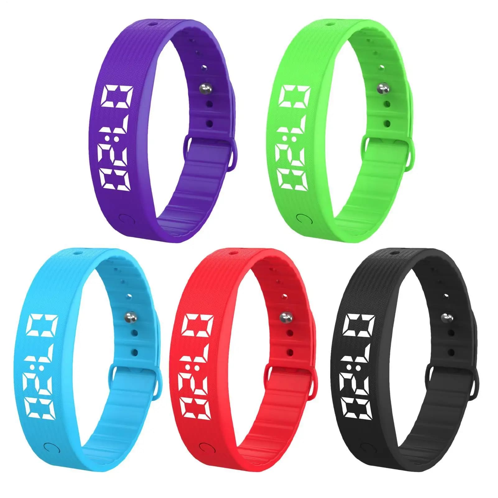 Sveglia da Polso Vibrante Ricaricabile con Timer, Braccialetto in Silicone con Vibrazione per Adulti, Bambini e Coppie