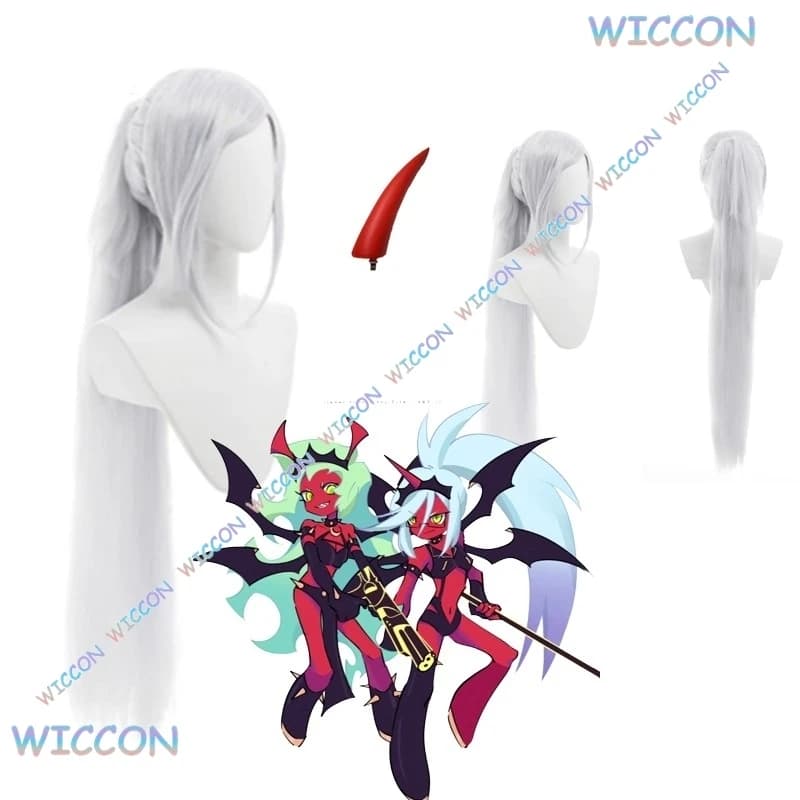 Knee Scanty Cosplay Wig Corna Prop Panty and fits with SE2 Anime School Uniform Sccura JK Dress Y2K Halloween