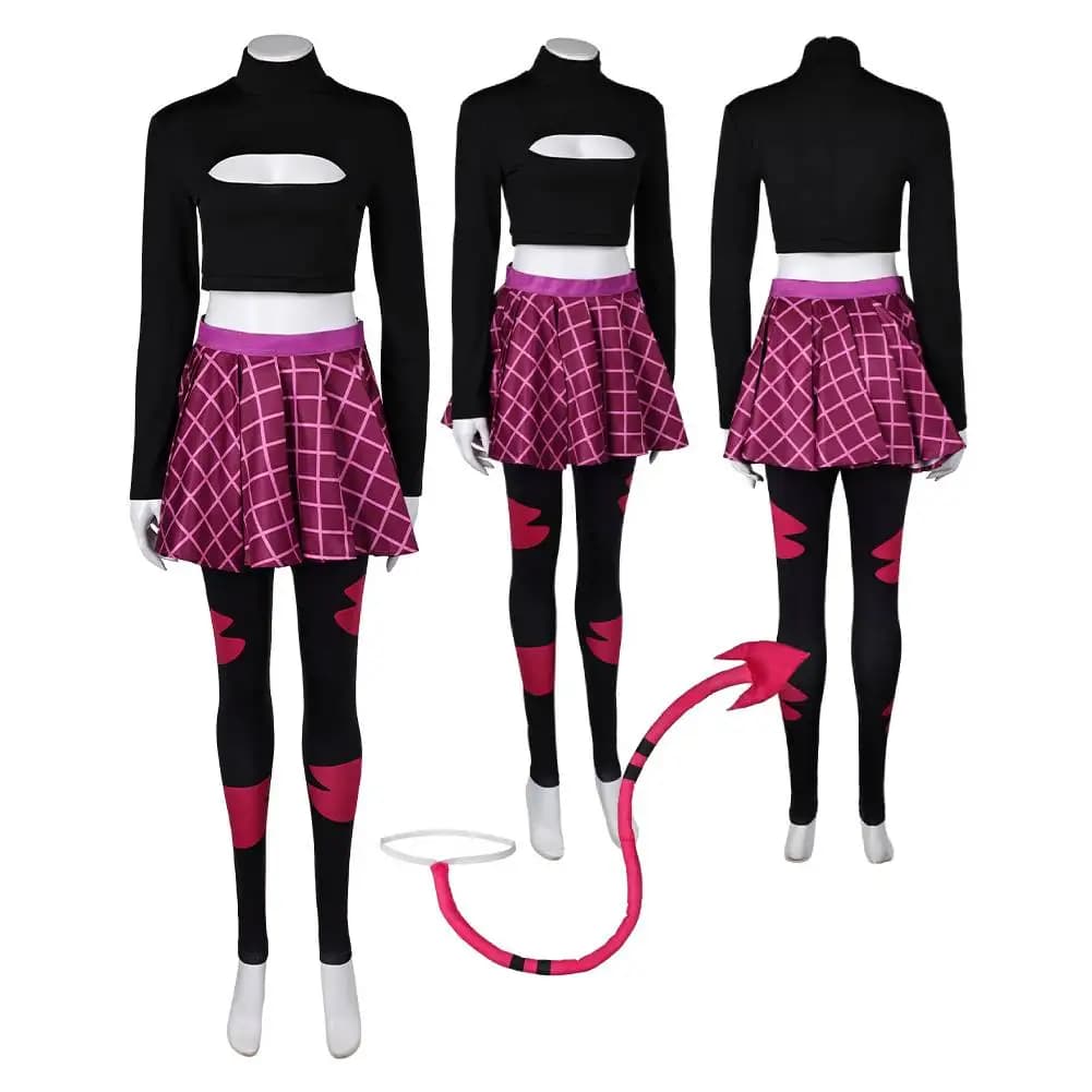 Sallie May Cosplay Roleplay Costume Cartoon Helluvae Cosplay boss abiti donna gonna Leggings vestiti di coda abiti di Halloween