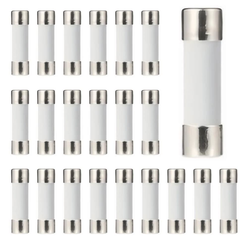 20/100 pz Fusibili Per Tubo Ceramico 5*20mm 6*30mm A Soffio Rapido Lento 250 V 0.5A 1A 2A 3A 5A 10A 20A 30A AMP per la Protezione del Circuito