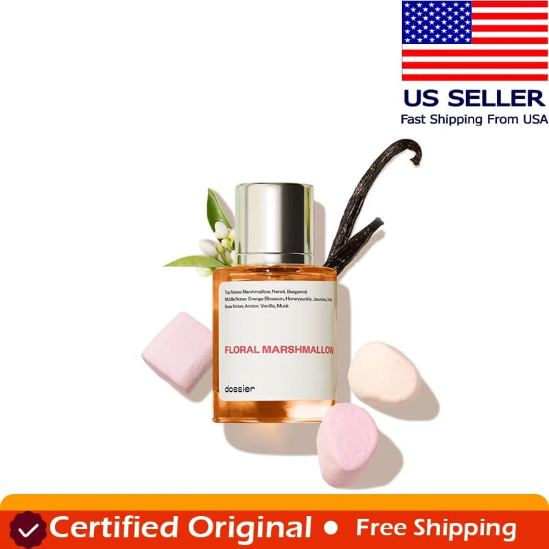 Dossier Eau de Parfum Floreale Marshmallow Ispirato al Profumo Love Don't Be Shy di By Kilian, Lussuoso 1.7 Fl Oz, Colonia Portatile