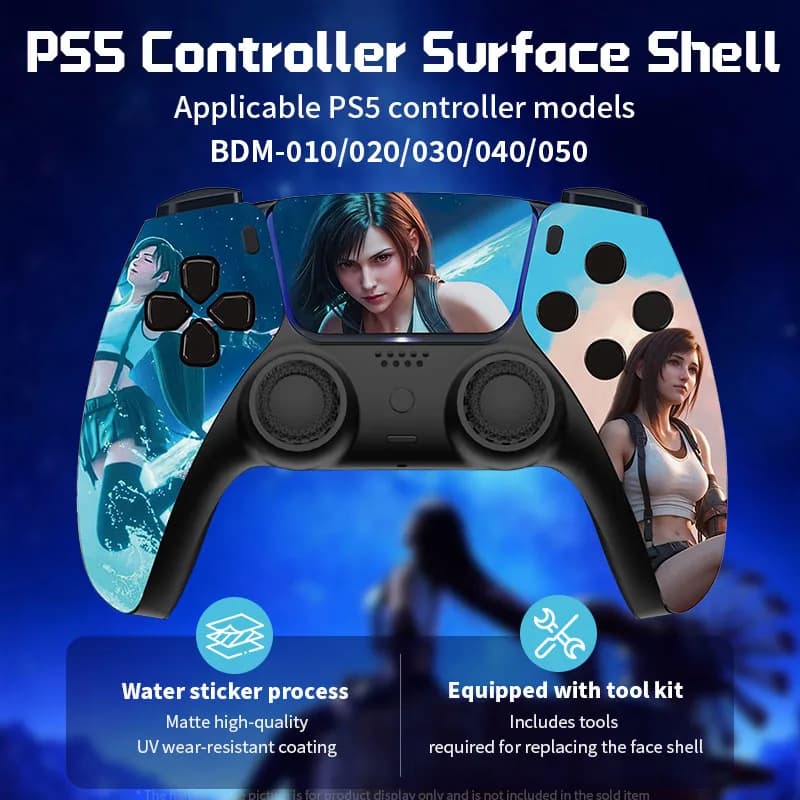 Touchpad alloggiamento frontale ridimensionato e sostituito con controller PS5 BDM-010, 020, 030, 040, 050 - Final Fantasy Mode