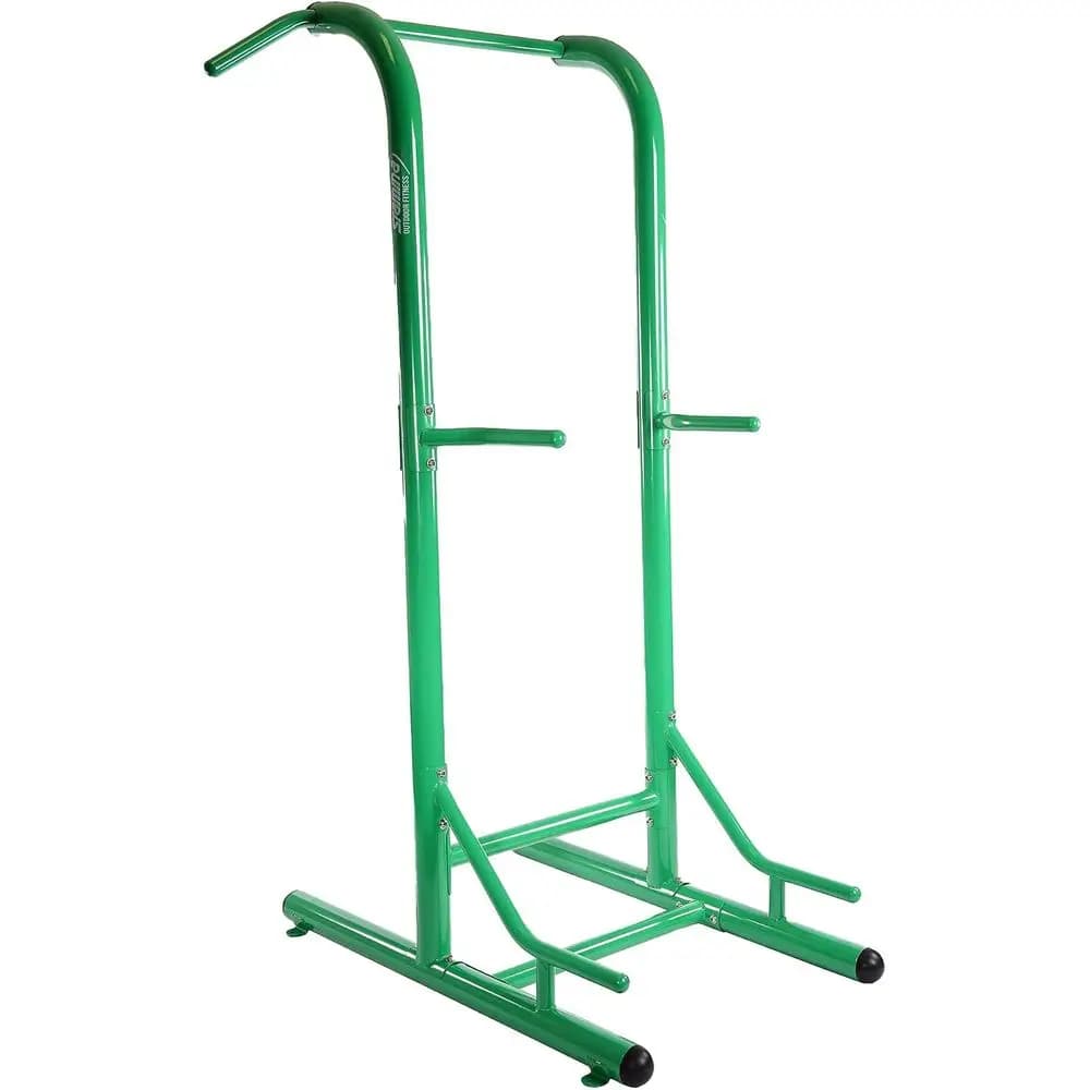 Pull Up Bar Tower & Dip Station, ree Standing Outdoor Home Gym Equipment - Adjustable and Portable Workout Stand or Calisthenics
