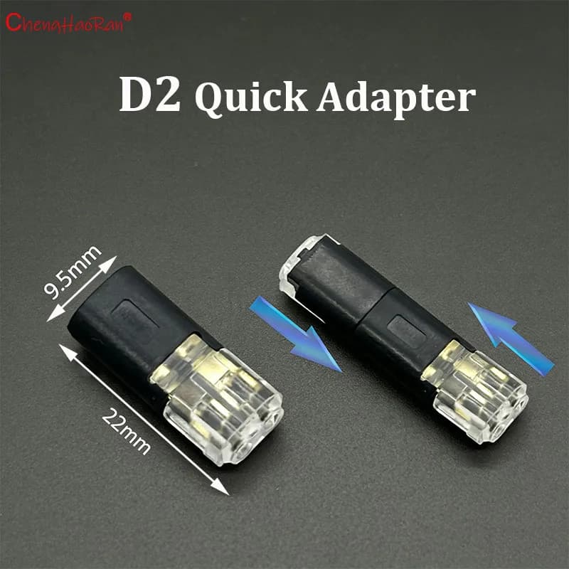 ChengHaoRan 2-20 Pezzi Terminale a Connessione Rapida D2 a Doppio Filo, Connettore 2P per Cavi LED, Collegamento e Disconnessione Senza Saldatura o Spellatura