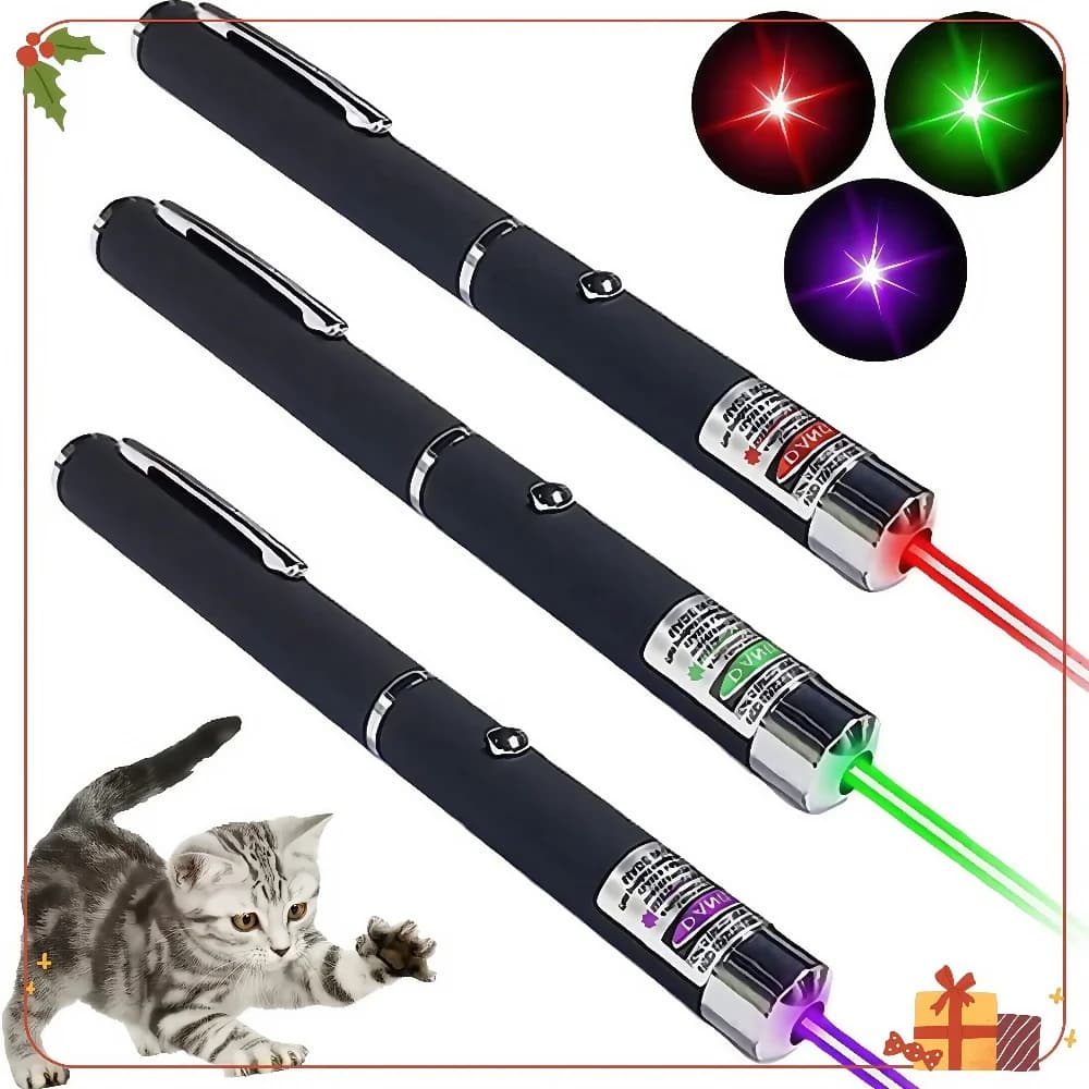 Mini Laser Pointer LED 2 in 1 Pet Training Flashlight Anti-scratch toys for birthday gifts of pets and cats