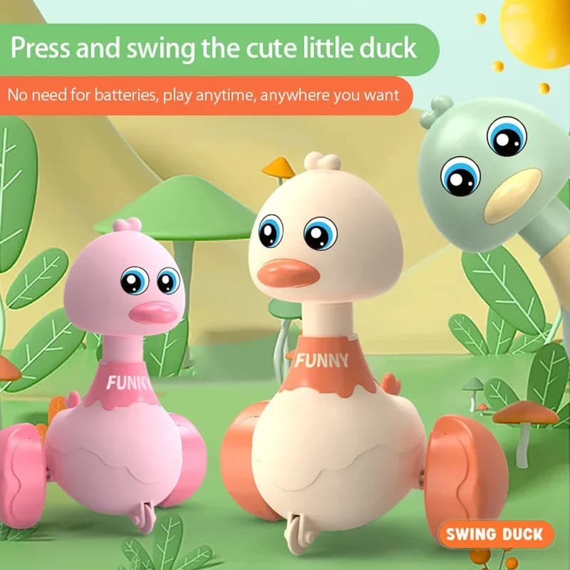 Macchinine giocattolo per bambini Altalena per bambini Press And Go Cute Duck Car Giocattoli educativi per ragazzi Ragazze Tirare indietro Macchinine giocattolo Regali di Natale per bambini