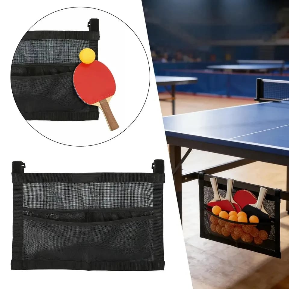 Nuovo Porta Palline da Ping Pong in Rete, Grande Capacità, Organizzatore per Palline da Tennis da Tavolo, da Parete o Sotto il Tavolo, per Allenamento e Pratica