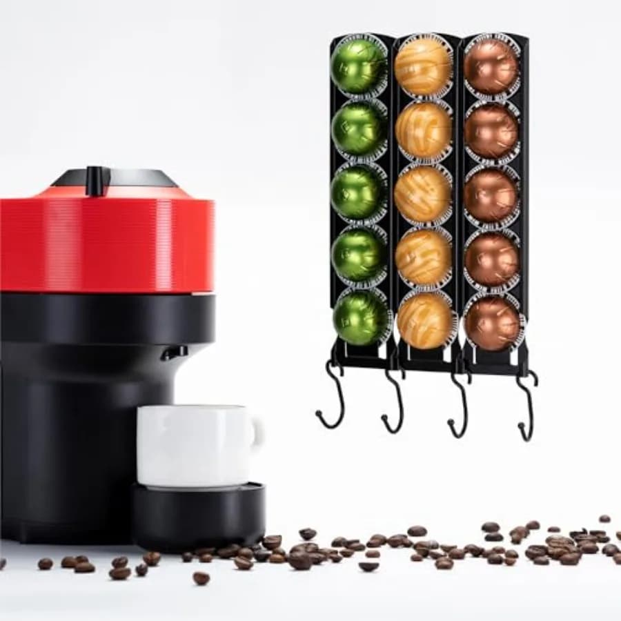 Nespresso Pods Holder for Coffee Pod Holder Organizer Wall Mount Under Cabinet Coffee Maker 15 pods