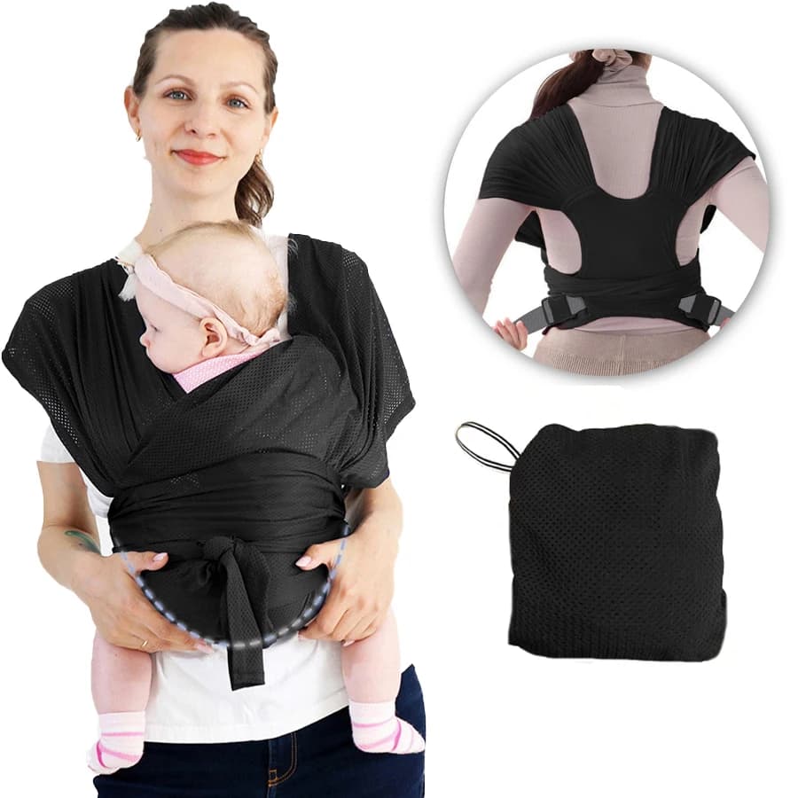 Reggicalze incrociate in rete Imbracatura per bambini a forma di X Imbracatura per bambini traspirante, comoda borsa per appendere lo zaino per genitori-figli