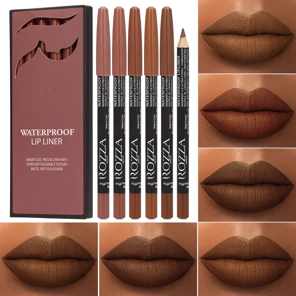 6 pcs/set Set of pencils for lips 6 colors Set of pencils for lipstick matte long lasting waterproof Matita for brown lips
