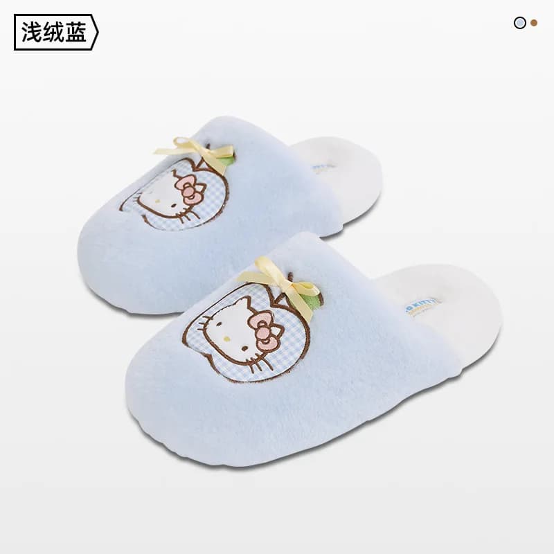 Pantofole Invernali da Donna in Cotone Caldo, Hello Kitty, Autunnali, da Casa, alla Moda, con Peluche Spesso e Caldo, Pantofole da Interno per Donna