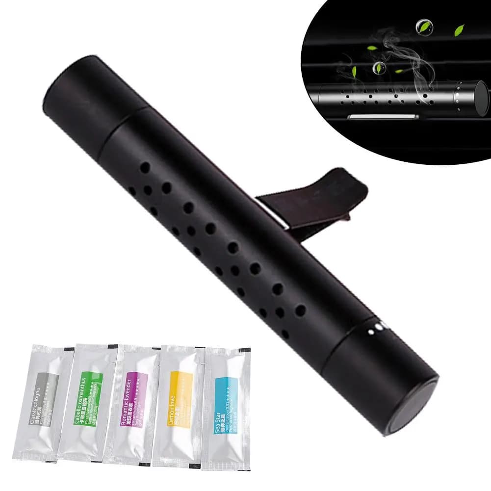 Deodorant for rechargeable environments with perfume clip for car air intake with natural aroma for smell of air intake for car and interior scent