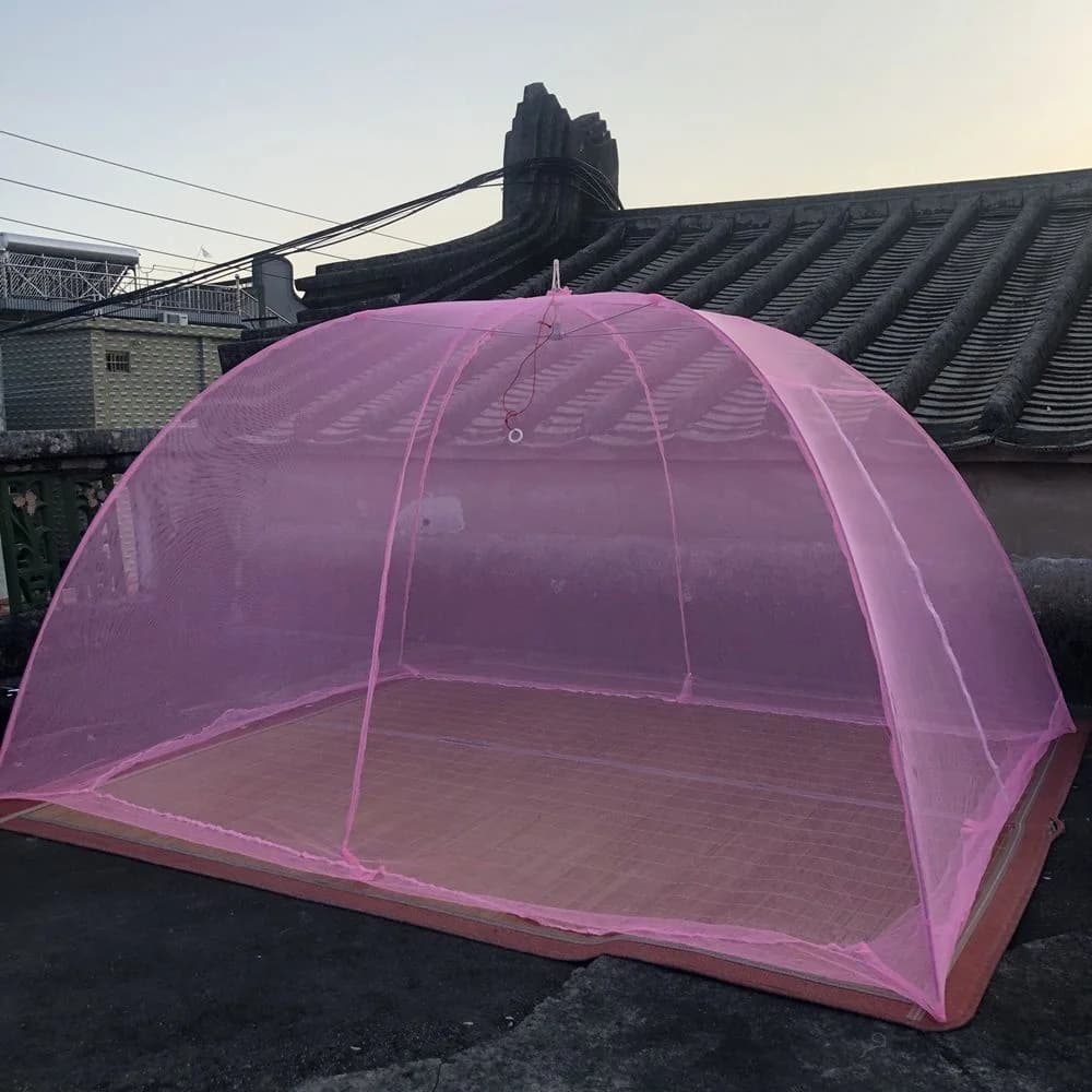 Zanzariera singola senza installazione per letto a castello per adulti, sacco a pelo da campeggio, materassino da dormitorio, materiale superiore in nylon