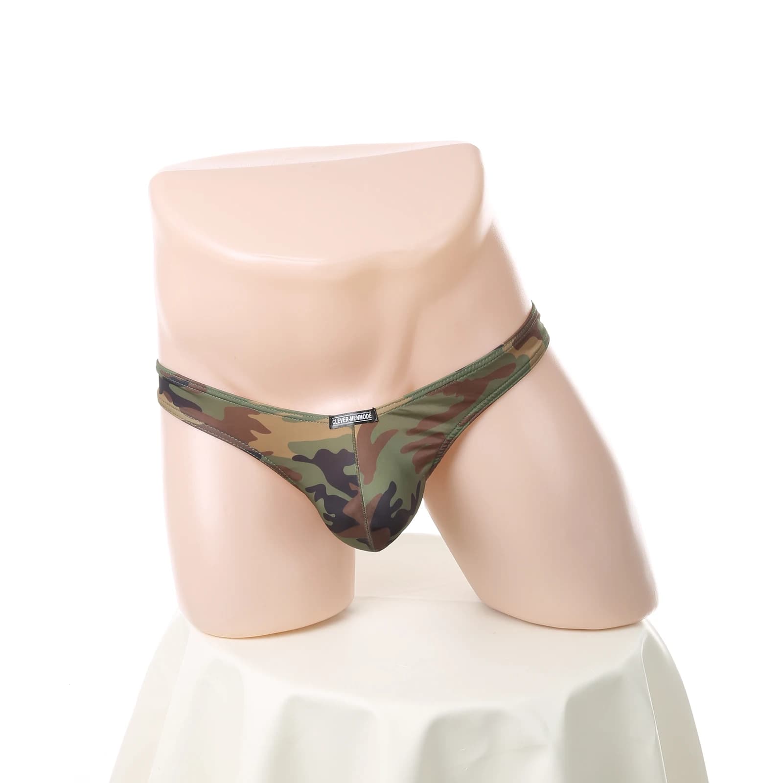 Camouflage Thong Men Sexy Underwear G String cueca tanga hombre Penis Pouch Panties Underpants T-Back Bikini