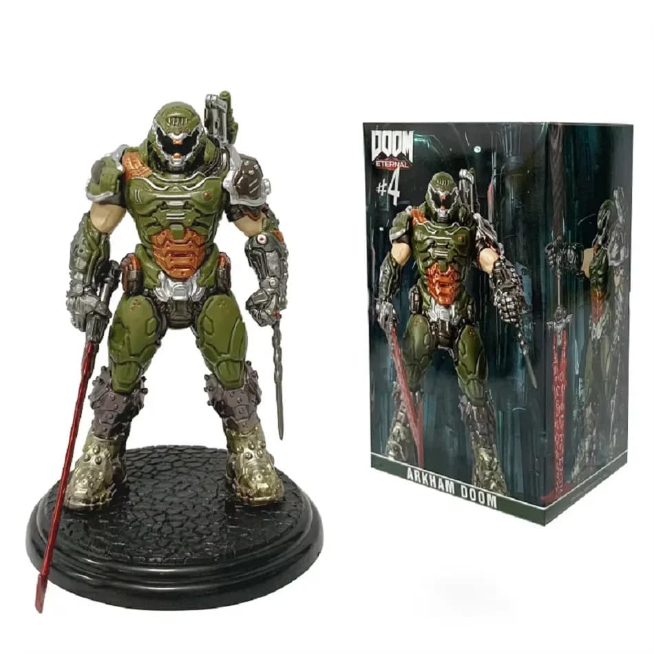 Statuetta Action Figure Doom Slayer Eternal da 21CM, Modellino da Collezione, Figurina Anime Destroy Hunter Akam, Ornamento da Scrivania, Giocattolo in PVC, Regalo