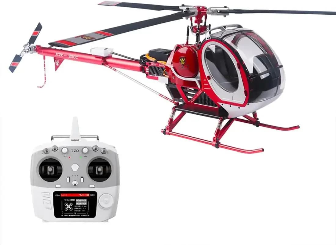 Elicottero RC 300C PRO 2.4G 12CH Flybarless con Controller di Volo H1 PRO, Posizionamento GPS, Auto-Hover e Ritorno con Un Solo Tasto