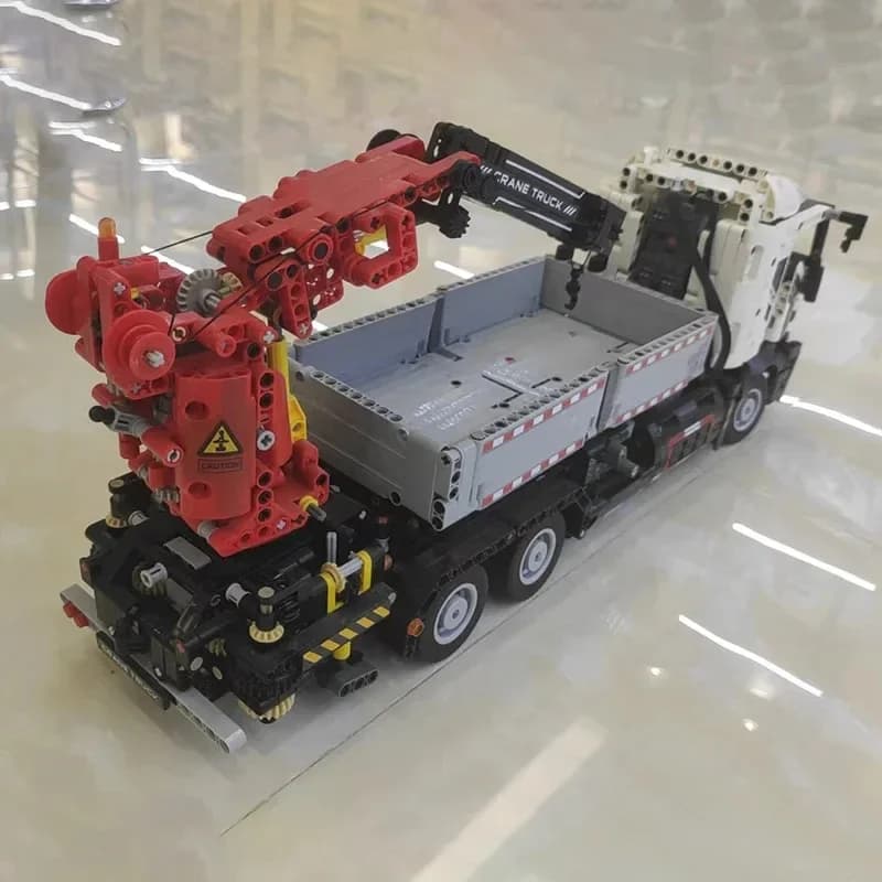 Set di Blocchi da Costruzione con Gru Telecomandata, Veicolo da Costruzione RC, Giocattolo Educativo STEM 3D da Assemblare, Regalo
