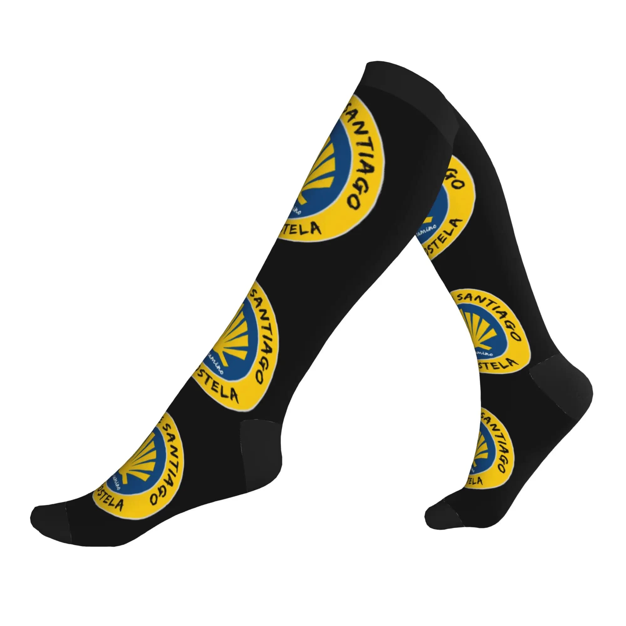 Fun Printing Spain Compostela Socks for Men Women Stretch Summer Autumn Winter Camino De Santiago Sports Compression Socks