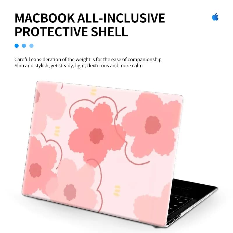 Custodia rigida per laptop Custodia rigida per laptop per MacBook Air 13 A2337 Pro A2338 Custodia A2442 A2485 Pro16 A2681 Custodia decorativa con copertura floreale