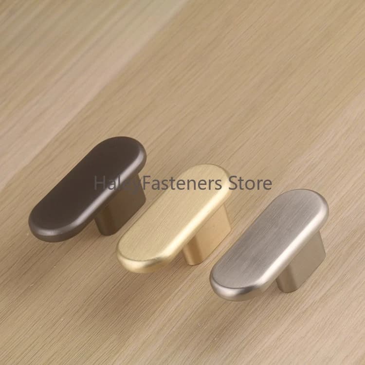 Maniglia per cassetto monoforo in oro spazzolato, argento, maniglia per porta dell'armadio nero perlato, spaziatura fori grigi 16