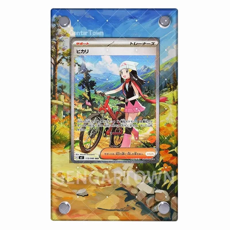 Espositore per carte Pocket Monster Dawn PTCG Gioco classico Collezione di carte Carta acrilica Cornice per foto in mattoni Giocattolo fai da te Regalo di Natale