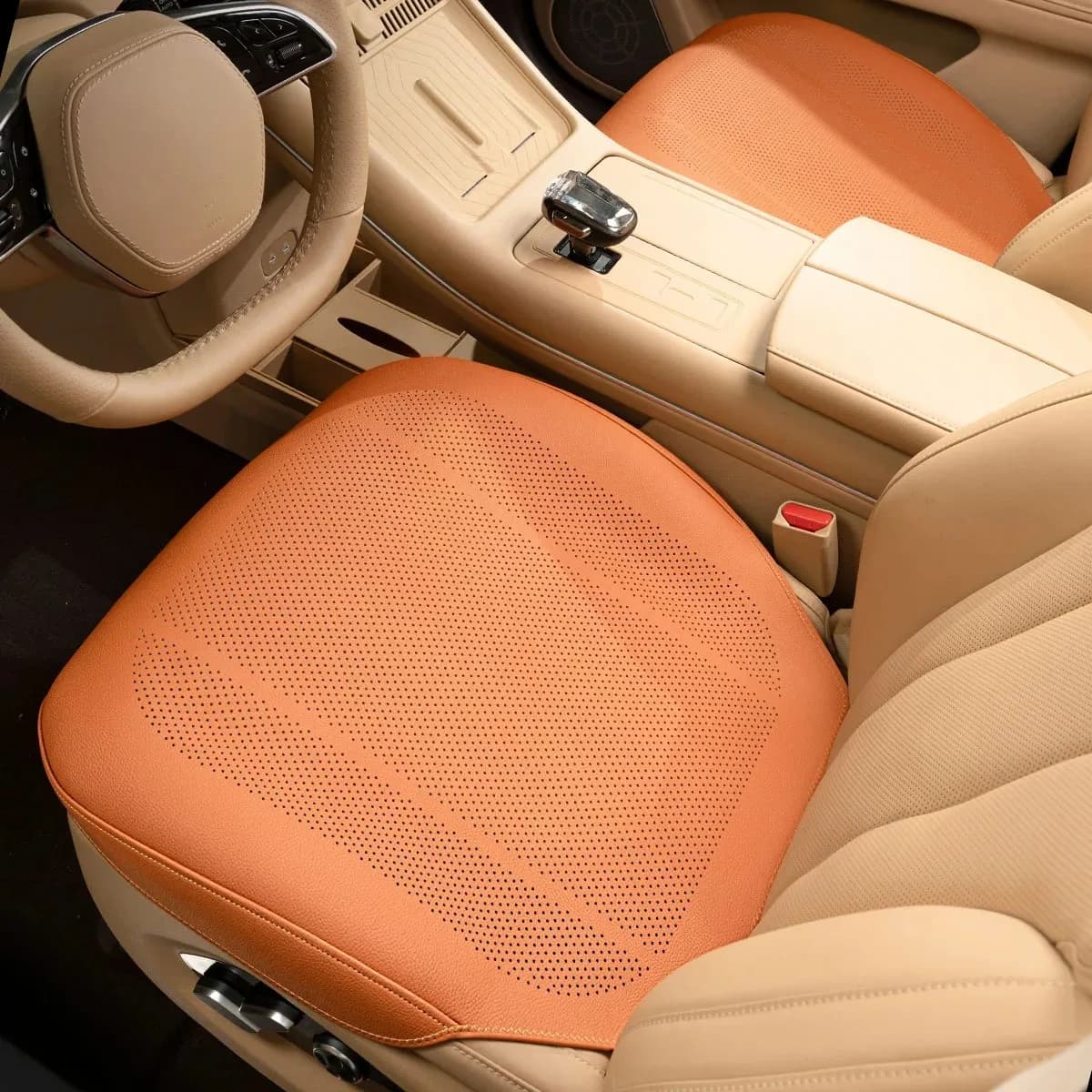 Car Nappa Leather Ventilated Seat Cushion Car Seat Cover For BYD Atto3 EV F3 F0 E6 L3 Dmi Yuan Han Tang Song Max Qin G3 Dolphin