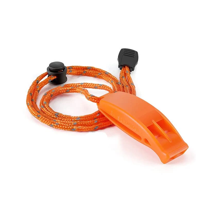 1 pz fischietti di emergenza con cordino fischietti di sicurezza per Kayak giubbotti di salvataggio barche di salvataggio barche da pesca campeggio escursionismo caccia