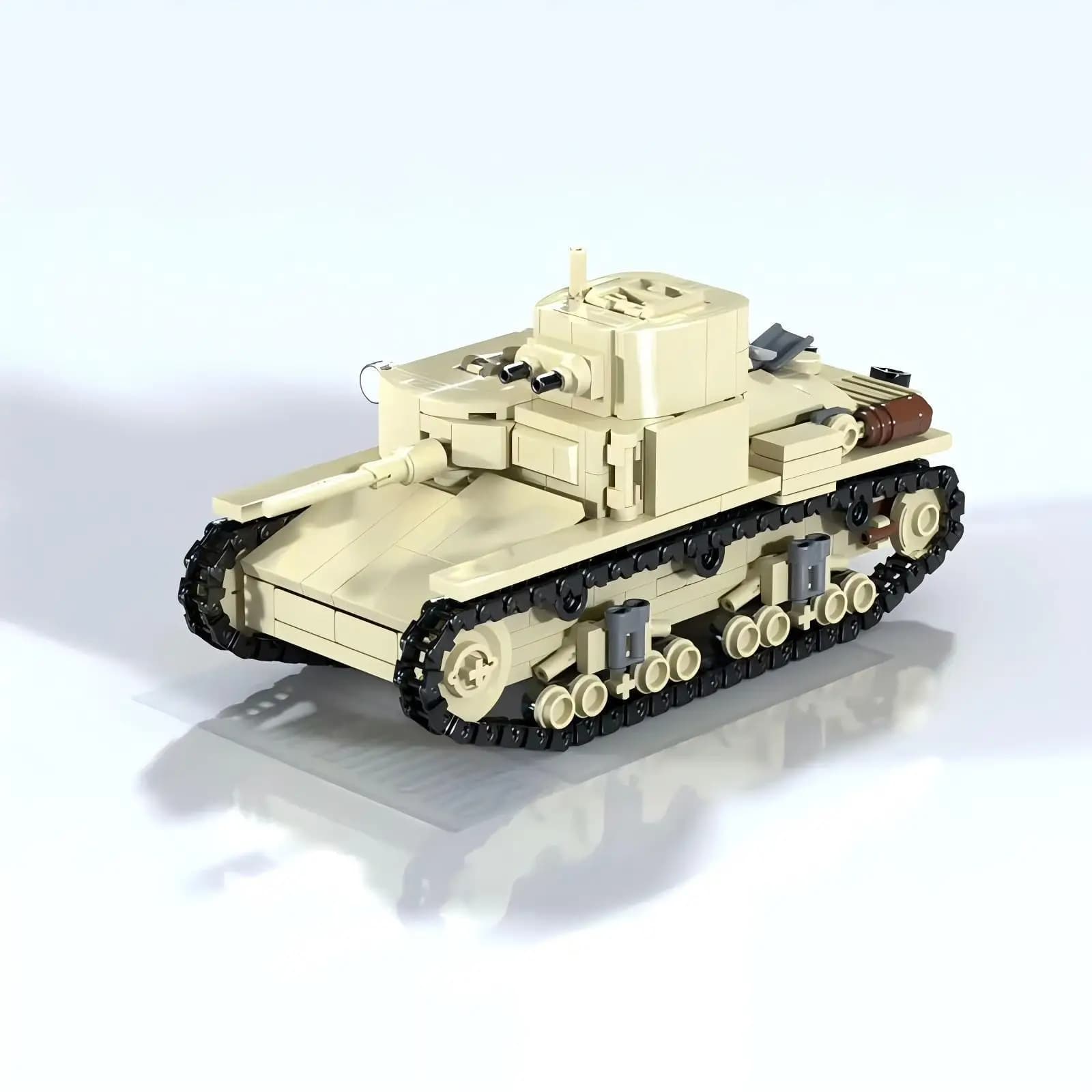 Set di Costruzioni MOC Serie Carri Armati, Modello Carro Armato Medio M39, Giocattoli Educativi per Bambini, Kit Modello con Piastrelle Magnetiche in Plastica