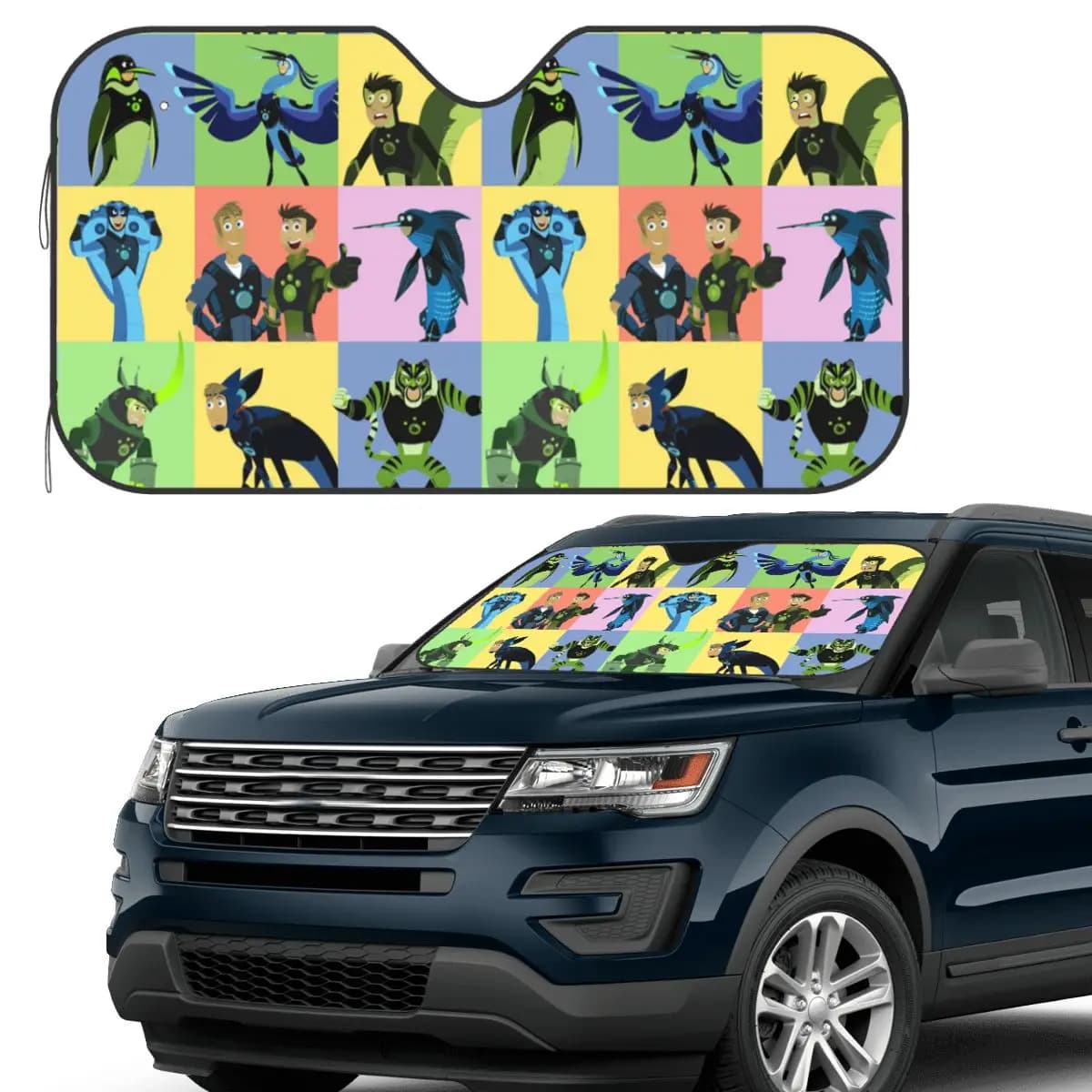 Wild Kratts Creature Powers Parasole Parabrezza Parabrezza anteriore per auto Finestra Visiera parasole Accessori Coperture