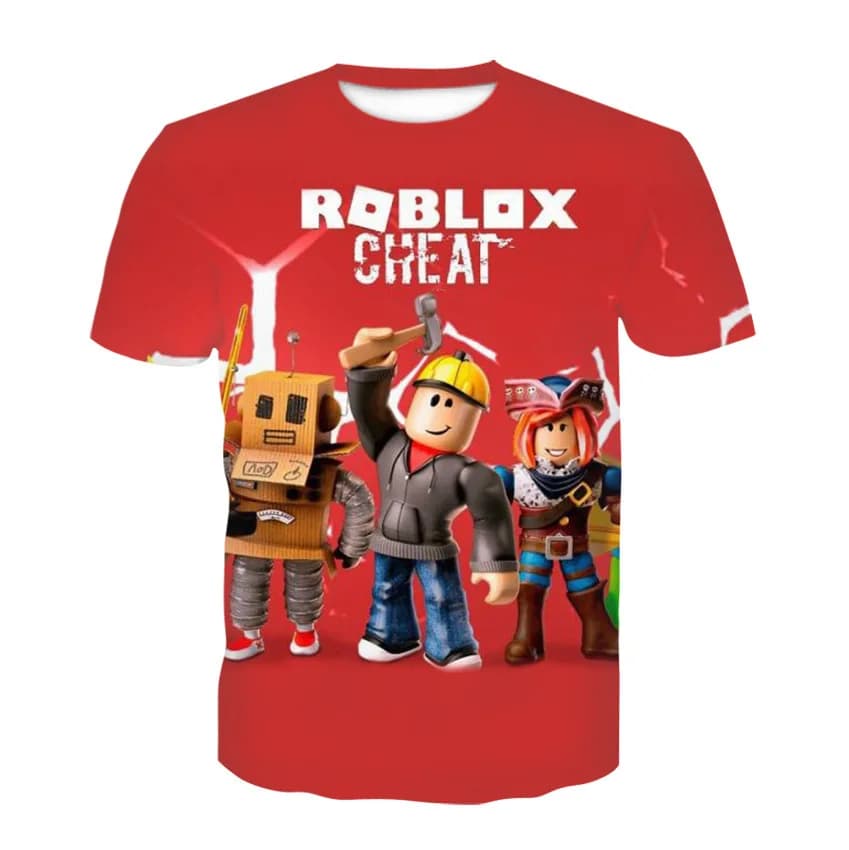 Maglietta per Bambini del Gioco Roblox, Costume Cosplay, T-Shirt a Maniche Corte con Stampa 3D, Abbigliamento Casual da Strada